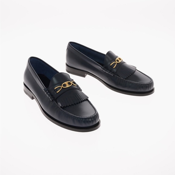 Celine Leather Luco Triomphe Kiltie Men’s Loafers - Picture 2 of 15